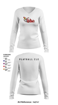 B Buzz Baseball League 75019054 Women's Long Sleeve V-neck Shirt - 3