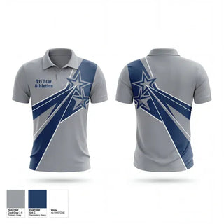 Short Sleeve Performance Polo, Tri Star Athletics, Men's Basketball, Teamtime, Team time, sublimation, custom sports apparel, team uniforms, spirit wear, spiritwear, sports uniforms, custom shirts, team store, custom team store, fundraiser sports, apparel fundraiser