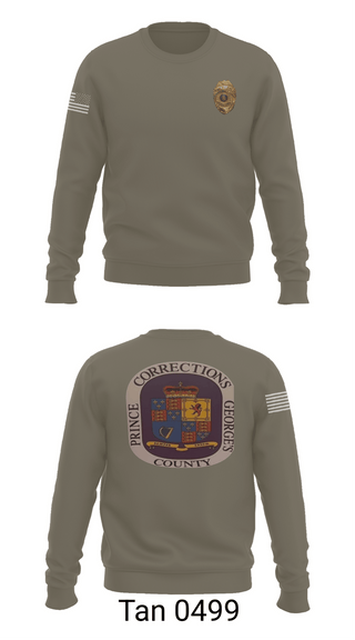 Crew Neck Sweatshirt, PG County Department of Corrections, Police, Teamtime, Team time, sublimation, custom sports apparel, team uniforms, spirit wear, spiritwear, sports uniforms, custom shirts, team store, custom team store, fundraiser sports, apparel fundraiser