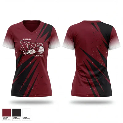 Auburn Xtreme 17908370 Women's Short Sleeve V-neck Shirt - 1