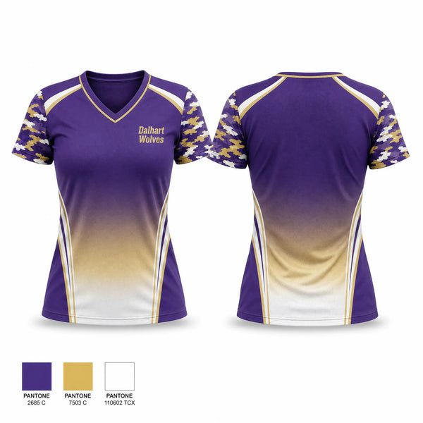 Womens Short Sleeve Vneck Shirt, Dalhart Wolves, Baseball, Teamtime, Team time, sublimation, custom sports apparel, team uniforms, spirit wear, spiritwear, sports uniforms, custom shirts, team store, custom team store, fundraiser sports, apparel fundraiser