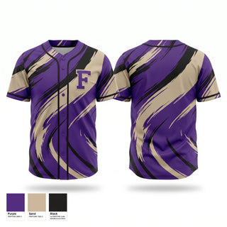 Full Button Baseball Jersey, Fowlerville Gladiators, Baseball, Teamtime, Team time, sublimation, custom sports apparel, team uniforms, spirit wear, spiritwear, sports uniforms, custom shirts, team store, custom team store, fundraiser sports, apparel fundraiser
