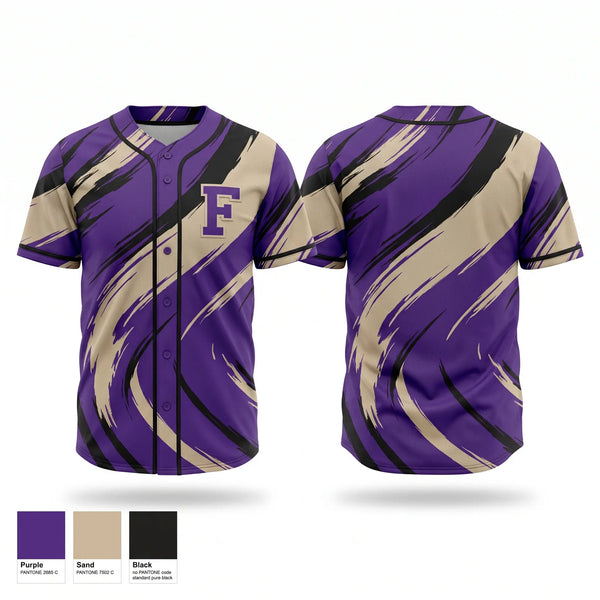 Full Button Baseball Jersey, Fowlerville Gladiators, Baseball, Teamtime, Team time, sublimation, custom sports apparel, team uniforms, spirit wear, spiritwear, sports uniforms, custom shirts, team store, custom team store, fundraiser sports, apparel fundraiser