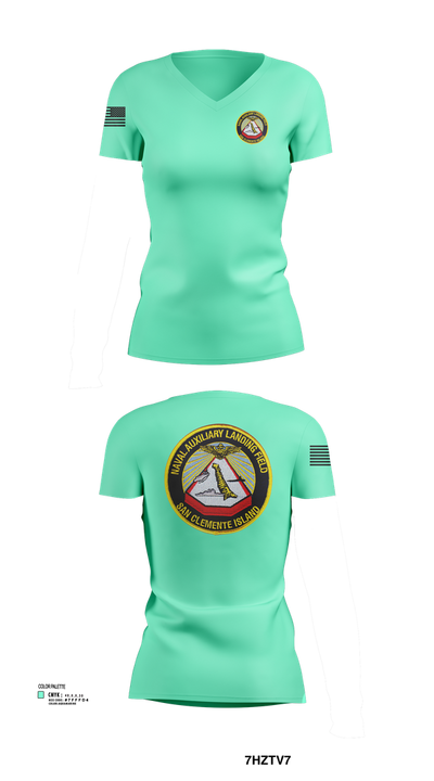NAVAL AUXILIARY LANDING FIELD SAN CLEMENTE ISLAND 84948296 Women's Short Sleeve V-neck Shirt - 103