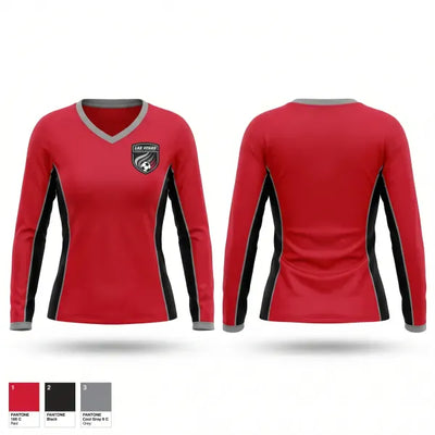 LVSA Boys Black 2017 16067811 Women's Long Sleeve V-neck Shirt - 1