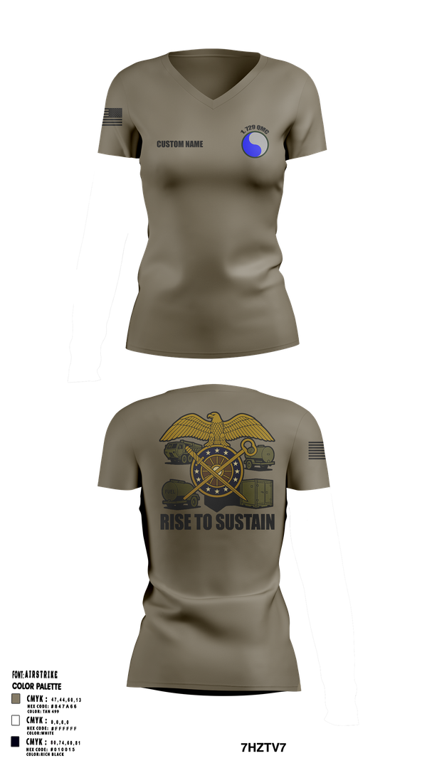 Womens Short Sleeve Vneck Shirt, 729 Quarter Master Unit, Army, Teamtime, Team time, sublimation, custom sports apparel, team uniforms, spirit wear, spiritwear, sports uniforms, custom shirts, team store, custom team store, fundraiser sports, apparel fundraiser