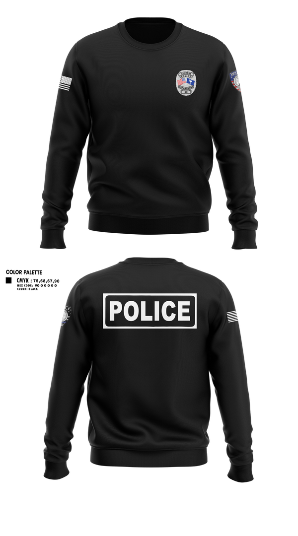 Crew Neck Sweatshirt, Laurens Police, Police, Teamtime, Team time, sublimation, custom sports apparel, team uniforms, spirit wear, spiritwear, sports uniforms, custom shirts, team store, custom team store, fundraiser sports, apparel fundraiser