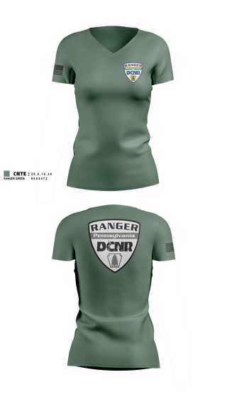 Womens Short Sleeve Vneck Shirt, DCNR Rangers, Police, Teamtime, Team time, sublimation, custom sports apparel, team uniforms, spirit wear, spiritwear, sports uniforms, custom shirts, team store, custom team store, fundraiser sports, apparel fundraiser