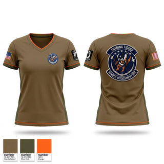 Womens Short Sleeve Vneck Shirt, DET 006 Soaring Tigers, Air Force, Teamtime, Team time, sublimation, custom sports apparel, team uniforms, spirit wear, spiritwear, sports uniforms, custom shirts, team store, custom team store, fundraiser sports, apparel fundraiser