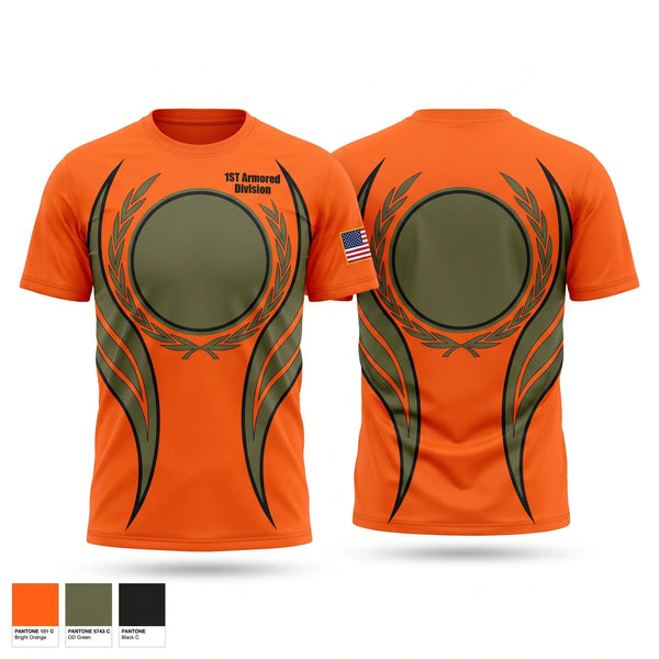 Short Sleeve Performance Shirt, 1ST Armored Division, Army, Teamtime, Team time, sublimation, custom sports apparel, team uniforms, spirit wear, spiritwear, sports uniforms, custom shirts, team store, custom team store, fundraiser sports, apparel fundraiser