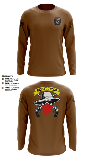Long Sleeve Performance Shirt, 6-9 bandit troop, , Teamtime, Team time, sublimation, custom sports apparel, team uniforms, spirit wear, spiritwear, sports uniforms, custom shirts, team store, custom team store, fundraiser sports, apparel fundraiser