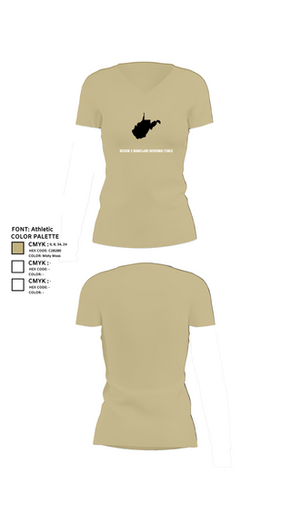Womens Short Sleeve Vneck Shirt, Region 3 Homeland Response Force, , Teamtime, Team time, sublimation, custom sports apparel, team uniforms, spirit wear, spiritwear, sports uniforms, custom shirts, team store, custom team store, fundraiser sports, apparel fundraiser