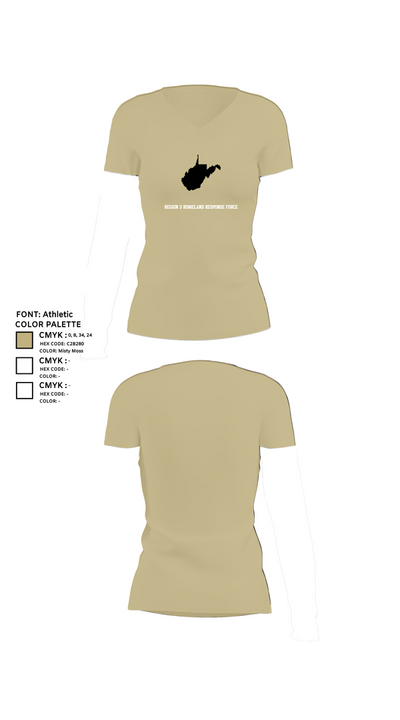 Region 3 Homeland Response Force 34212172 Women's Short Sleeve V-neck Shirt - 84