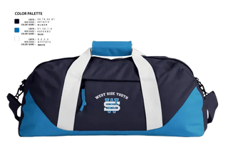 Duffle Bag, West Side Youth, Wrestling, Teamtime, Team time, sublimation, custom sports apparel, team uniforms, spirit wear, spiritwear, sports uniforms, custom shirts, team store, custom team store, fundraiser sports, apparel fundraiser