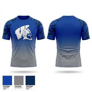 Short Sleeve Rash Guard Shirt, Wayne Community High School Wrestling, Wrestling, Teamtime, Team time, sublimation, custom sports apparel, team uniforms, spirit wear, spiritwear, sports uniforms, custom shirts, team store, custom team store, fundraiser sports, apparel fundraiser