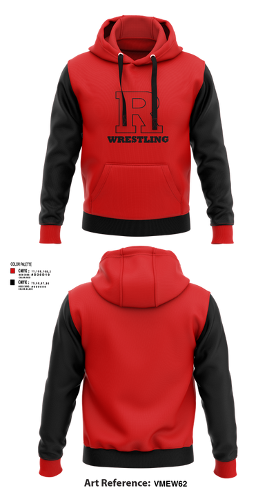 Rustburg High School Wrestling 79523942 Hoodie - 1