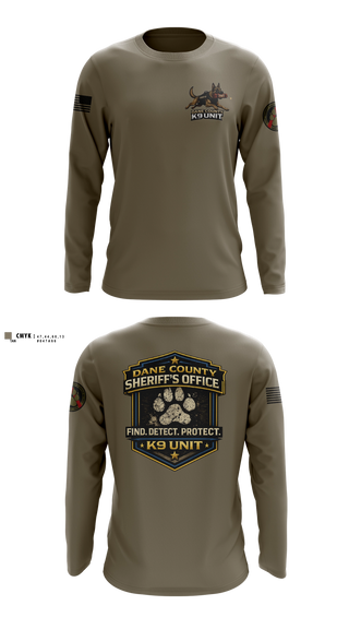 Long Sleeve Performance Shirt, Dane County K9, Police, Teamtime, Team time, sublimation, custom sports apparel, team uniforms, spirit wear, spiritwear, sports uniforms, custom shirts, team store, custom team store, fundraiser sports, apparel fundraiser