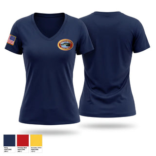 Womens Short Sleeve Vneck Shirt, Brighton Fire Rescue, Fire Department, Teamtime, Team time, sublimation, custom sports apparel, team uniforms, spirit wear, spiritwear, sports uniforms, custom shirts, team store, custom team store, fundraiser sports, apparel fundraiser