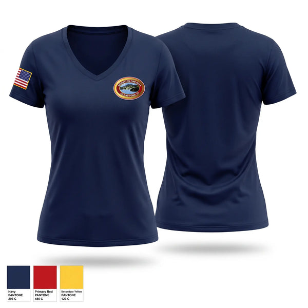 Brighton Fire Rescue Women's Short Sleeve V-neck Shirt - 1