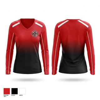 Womens Long Sleeve Vneck Shirt, Carsonville, Women's Soccer, Teamtime, Team time, sublimation, custom sports apparel, team uniforms, spirit wear, spiritwear, sports uniforms, custom shirts, team store, custom team store, fundraiser sports, apparel fundraiser