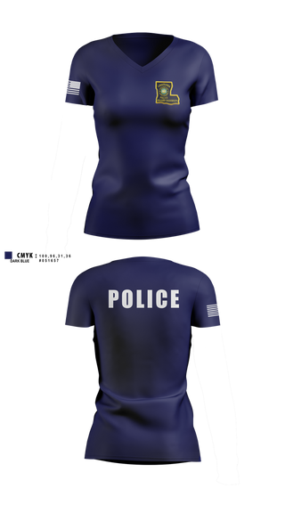 Womens Short Sleeve Vneck Shirt, , Police, Teamtime, Team time, sublimation, custom sports apparel, team uniforms, spirit wear, spiritwear, sports uniforms, custom shirts, team store, custom team store, fundraiser sports, apparel fundraiser