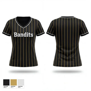 Womens Short Sleeve Vneck Shirt, Bandits, Softball, Teamtime, Team time, sublimation, custom sports apparel, team uniforms, spirit wear, spiritwear, sports uniforms, custom shirts, team store, custom team store, fundraiser sports, apparel fundraiser