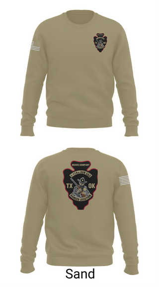 Crew Neck Sweatshirt, B CO 1-114TH AVN S&S, Army, Teamtime, Team time, sublimation, custom sports apparel, team uniforms, spirit wear, spiritwear, sports uniforms, custom shirts, team store, custom team store, fundraiser sports, apparel fundraiser