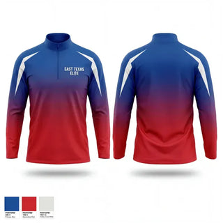 Quarter Zip Jacket, East Texas Elite, Women's Basketball, Teamtime, Team time, sublimation, custom sports apparel, team uniforms, spirit wear, spiritwear, sports uniforms, custom shirts, team store, custom team store, fundraiser sports, apparel fundraiser