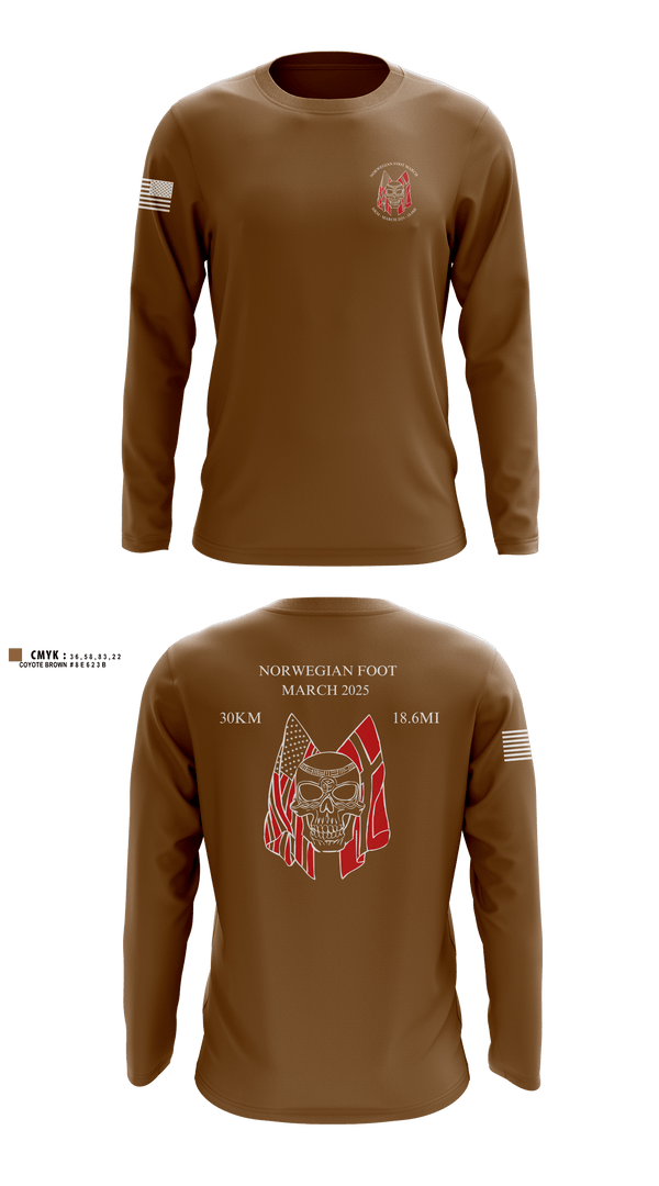 Long Sleeve Performance Shirt, Forged Gold Battalion, Army, Teamtime, Team time, sublimation, custom sports apparel, team uniforms, spirit wear, spiritwear, sports uniforms, custom shirts, team store, custom team store, fundraiser sports, apparel fundraiser