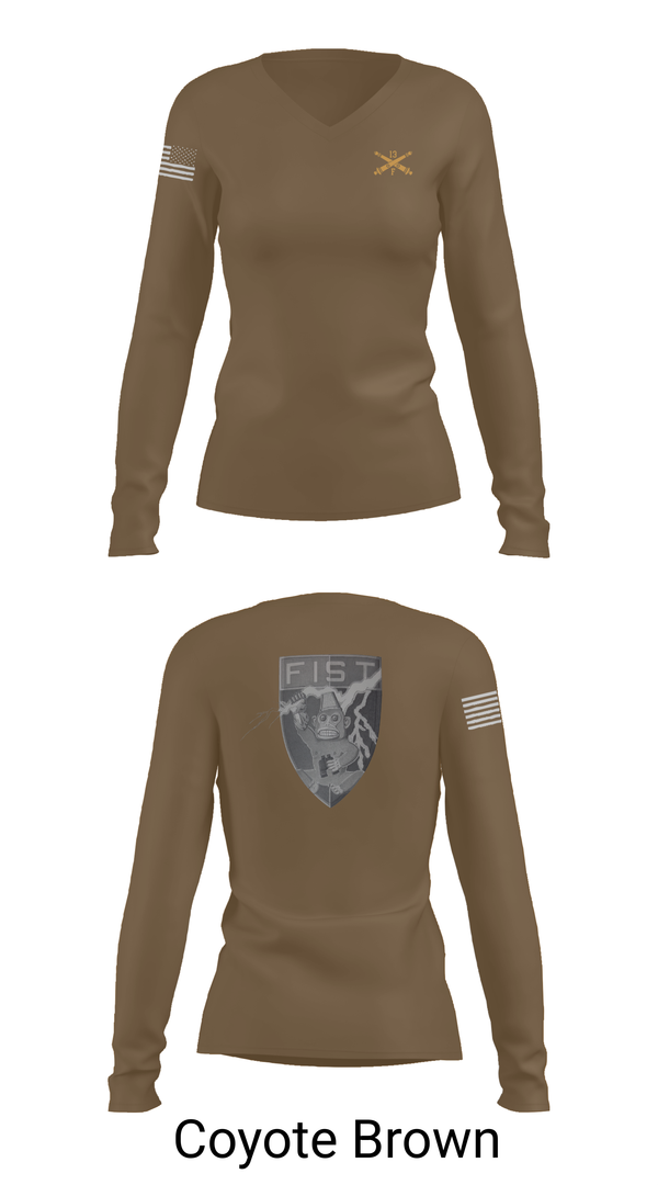 Womens Long Sleeve Vneck Shirt, HHB 113th FA / FIST, , Teamtime, Team time, sublimation, custom sports apparel, team uniforms, spirit wear, spiritwear, sports uniforms, custom shirts, team store, custom team store, fundraiser sports, apparel fundraiser