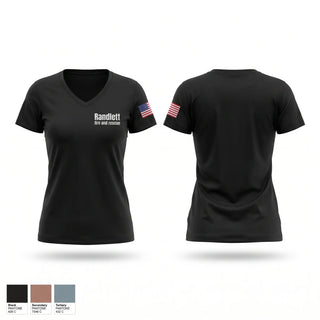 Womens Short Sleeve Vneck Shirt, Randlett fire and rescue, Fire Department, Teamtime, Team time, sublimation, custom sports apparel, team uniforms, spirit wear, spiritwear, sports uniforms, custom shirts, team store, custom team store, fundraiser sports, apparel fundraiser