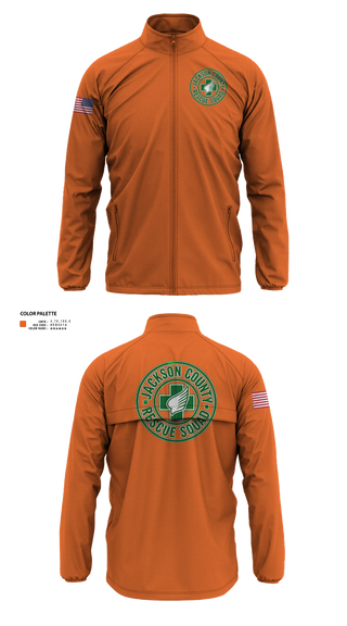 Windbreaker without hood, Jackson County Rescue Squad, EMS/EMT, Teamtime, Team time, sublimation, custom sports apparel, team uniforms, spirit wear, spiritwear, sports uniforms, custom shirts, team store, custom team store, fundraiser sports, apparel fundraiser