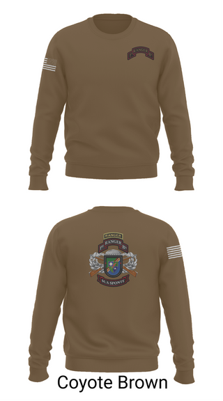 Crew Neck Sweatshirt, 1/75 Ranger Battalion, Army, Teamtime, Team time, sublimation, custom sports apparel, team uniforms, spirit wear, spiritwear, sports uniforms, custom shirts, team store, custom team store, fundraiser sports, apparel fundraiser