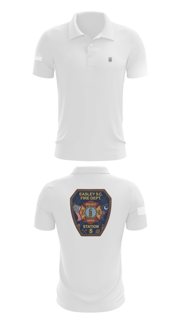 Short Sleeve Performance Polo, Easley Fire Department, Fire Department, Teamtime, Team time, sublimation, custom sports apparel, team uniforms, spirit wear, spiritwear, sports uniforms, custom shirts, team store, custom team store, fundraiser sports, apparel fundraiser
