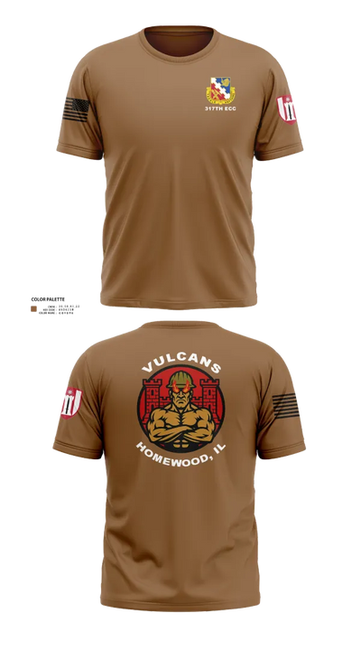 317th ECC 65415028 Short Sleeve Performance Shirt - 101