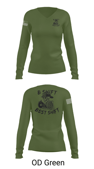 Womens Long Sleeve Vneck Shirt, 812 CES (B shift), Air Force, Teamtime, Team time, sublimation, custom sports apparel, team uniforms, spirit wear, spiritwear, sports uniforms, custom shirts, team store, custom team store, fundraiser sports, apparel fundraiser