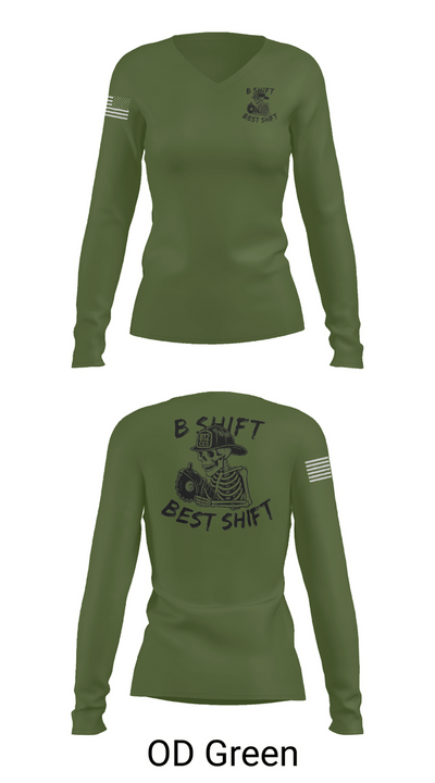812 CES (B shift) 21761053 Women's Long Sleeve V-neck Shirt - 57