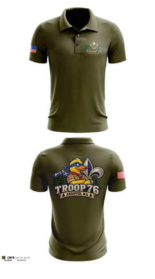 Short Sleeve Performance Polo, Troop 76, , Teamtime, Team time, sublimation, custom sports apparel, team uniforms, spirit wear, spiritwear, sports uniforms, custom shirts, team store, custom team store, fundraiser sports, apparel fundraiser