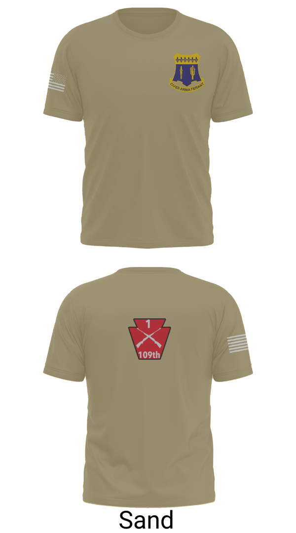 Short Sleeve Performance Shirt, A co 1/109, National Guard, Teamtime, Team time, sublimation, custom sports apparel, team uniforms, spirit wear, spiritwear, sports uniforms, custom shirts, team store, custom team store, fundraiser sports, apparel fundraiser