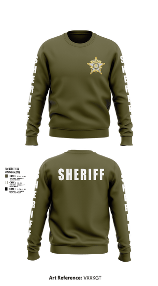 Crew Neck Sweatshirt, SHERIFF, Police, Teamtime, Team time, sublimation, custom sports apparel, team uniforms, spirit wear, spiritwear, sports uniforms, custom shirts, team store, custom team store, fundraiser sports, apparel fundraiser