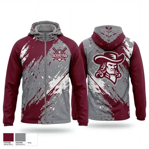 Windbreaker, Orchard Park Quakers, Baseball, Teamtime, Team time, sublimation, custom sports apparel, team uniforms, spirit wear, spiritwear, sports uniforms, custom shirts, team store, custom team store, fundraiser sports, apparel fundraiser