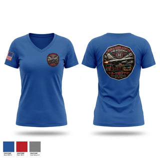 Womens Short Sleeve Vneck Shirt, Donaldson Center Fire Dept., Fire Department, Teamtime, Team time, sublimation, custom sports apparel, team uniforms, spirit wear, spiritwear, sports uniforms, custom shirts, team store, custom team store, fundraiser sports, apparel fundraiser