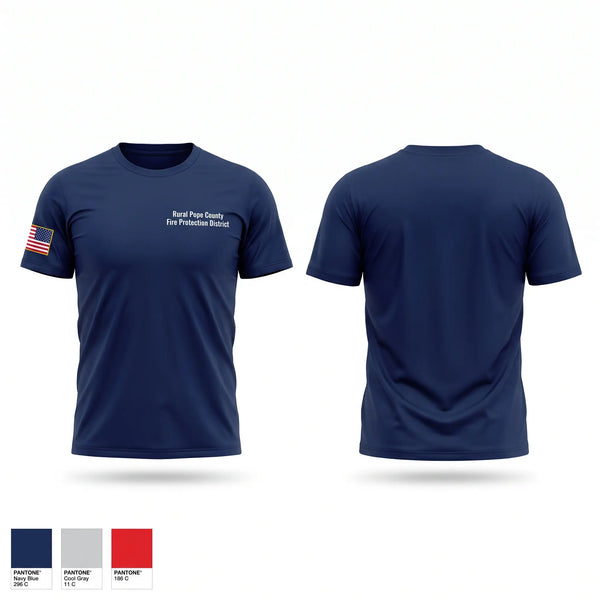Short Sleeve Performance Shirt, Rural Pope County Fire Protection District, Fire Department, Teamtime, Team time, sublimation, custom sports apparel, team uniforms, spirit wear, spiritwear, sports uniforms, custom shirts, team store, custom team store, fundraiser sports, apparel fundraiser