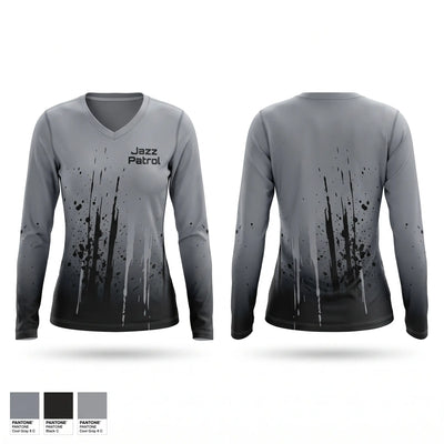 Jazz Patrol Women's Long Sleeve V-neck Shirt - 1
