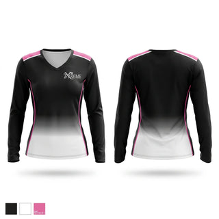 Womens Long Sleeve Vneck Shirt, PFC Extreme, Women's Soccer, Teamtime, Team time, sublimation, custom sports apparel, team uniforms, spirit wear, spiritwear, sports uniforms, custom shirts, team store, custom team store, fundraiser sports, apparel fundraiser