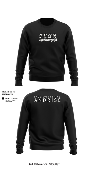 Crew Neck Sweatshirt, FearLifestyle, , Teamtime, Team time, sublimation, custom sports apparel, team uniforms, spirit wear, spiritwear, sports uniforms, custom shirts, team store, custom team store, fundraiser sports, apparel fundraiser