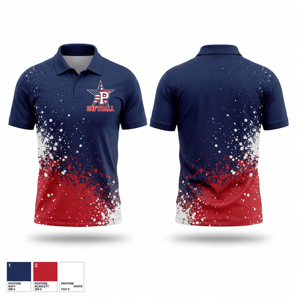 Short Sleeve Performance Polo, Central Illinois Patriots, Softball, Teamtime, Team time, sublimation, custom sports apparel, team uniforms, spirit wear, spiritwear, sports uniforms, custom shirts, team store, custom team store, fundraiser sports, apparel fundraiser