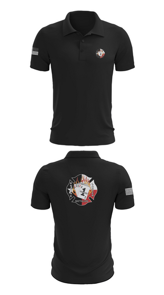 Short Sleeve Performance Polo, CFD Station 1, Fire Department, Teamtime, Team time, sublimation, custom sports apparel, team uniforms, spirit wear, spiritwear, sports uniforms, custom shirts, team store, custom team store, fundraiser sports, apparel fundraiser