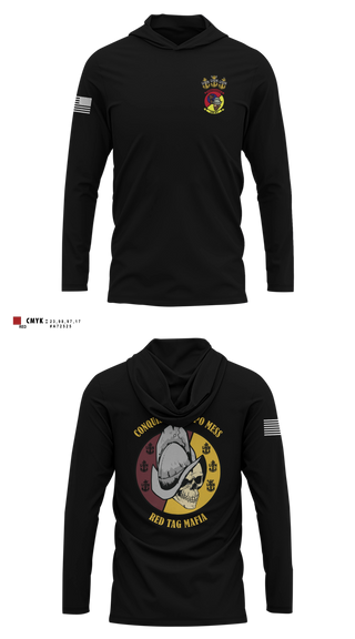 Long Sleeve hooded sunshirt, VR-57 CHIEFS MESS, Navy, Teamtime, Team time, sublimation, custom sports apparel, team uniforms, spirit wear, spiritwear, sports uniforms, custom shirts, team store, custom team store, fundraiser sports, apparel fundraiser