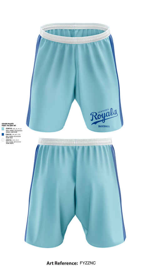 Athletic Shorts With Pockets, Newtown Royals, Baseball, Teamtime, Team time, sublimation, custom sports apparel, team uniforms, spirit wear, spiritwear, sports uniforms, custom shirts, team store, custom team store, fundraiser sports, apparel fundraiser